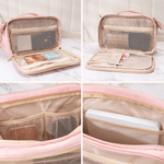 Personalized Hip-Hop Girl Teddy Bear Birthstone Large Capacity PU Leather Makeup Bag with Name Gift for Women Black Queen Hip-Hop Lovers