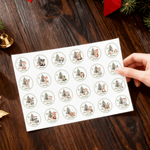 Personalized Cute Cartoon Forest Animals Christmas Countdown Waterproof Stickers with Name Gift Decoration Christmas Gift for Boys Girls
