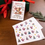 Personalizado Lindo Reno de Navidad Pingüino Titular de la tarjeta de regalo con el nombre de regalo de Navidad para los amigos de la familia de regalo
