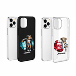 Custodia personalizzata Hip-Hop Bear Birthstone per iPhone con nome Regalo di Natale e compleanno per le donne amanti dell'Hip-Hop