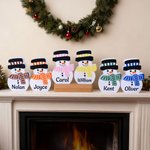 Personalized Snowman LED Night Light with Name Room Party Decoration Christmas Party Gift for Family Friends Kids