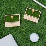 Personalised Artificial Turf Golf Ball Display Stand With Text And Golf Tee Club Game Gift for Golf Enthusiasts