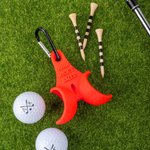 Personalized 3D Printed Funny Golf Ball Holder and Tee Holder with Clip and Text Golf Accessory Sports Birthday Gift for Golf Lovers