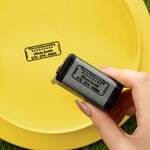 Timbro personalizzato per il golf a disco con testo e nome in inchiostro nero Attività all'aperto Regalo di compleanno per gli amanti del golf a disco