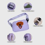 Bolsa personalizada impermeable con foto de gato o perro bordada y bandolera ajustable regalo de cumpleaños para amantes de mascotas