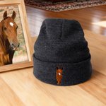 Personalizzato ricamato Cartoon Horse Face morbido cappello Beanie usura quotidiana compleanno regalo di Natale per gli amanti dei cavalli