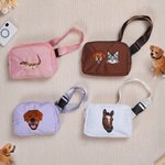 Bolsa personalizada impermeable con foto de gato o perro bordada y bandolera ajustable regalo de cumpleaños para amantes de mascotas