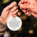 Personalized Thank You Quotes Aunt Ceramic Ornament with Title and Name Home Decor Thank You Christmas Gift from Niece for Aunt Family