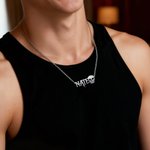 Personalizado Cráneo Metal Rock Collar con Nombre Elegante Joyería Cumpleaños Navidad Regalo para Rockeros Gótico Amantes