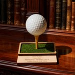 Personalised Artificial Turf Golf Ball Display Stand With Text And Golf Tee Club Game Gift for Golf Enthusiasts