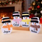 Personalized Snowman LED Night Light with Name Room Party Decoration Christmas Party Gift for Family Friends Kids