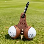 Personalized 3D Printed Funny Golf Ball Holder and Tee Holder with Clip and Text Golf Accessory Sports Birthday Gift for Golf Lovers