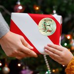 Personalized Holly Initial Waterproof Stickers Labels with Name Christmas Gift for Family Friend