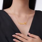 Personalisierte Name Geburt Blume Halskette mit Geburtsstein Jahrestag Geburtstag Geschenk für Frau