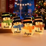 Personalized Snowman LED Night Light with Name Room Party Decoration Christmas Party Gift for Family Friends Kids