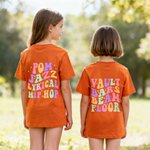 Personalized Gymnastics Themed Soft Kid Adult T-shirt Sweatshirt Hoodie with Name and Text Training Birthday Christmas Gift for Gymnasts