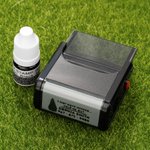 Timbro personalizzato per il golf a disco con testo e nome in inchiostro nero Attività all'aperto Regalo di compleanno per gli amanti del golf a disco