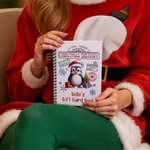 Personalizado Lindo Reno de Navidad Pingüino Titular de la tarjeta de regalo con el nombre de regalo de Navidad para los amigos de la familia de regalo