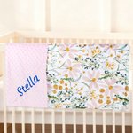 Coperta per neonati personalizzata con nome ricamato e sfondo a pois Regalo di compleanno per la festa del bebè per neonati, bambini e bambine