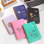 Personalized Birth Flower Bible Verse 2026 Planner Spiral A5 Notebook with Name Monthly Planner Pages Baptism Christmas Gift for Family Christians