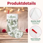 Personalisierter Weihnachtsstrumpf im Toile-de-Jouy-Stil mit Namen Kamin-Deko Weihnachtsgeschenk für Kinder Familie Freunde