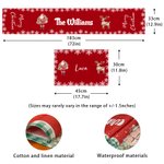Personalisiertes Tischset Weihnachtsmann Rentier Weihnachten Tischläufer Passende Tischsets mit Familienname Weihnachtsgeschenk für Familie Freund
