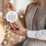 Personalized Thank You Quotes Aunt Ceramic Ornament with Title and Name Home Decor Thank You Christmas Gift from Niece for Aunt Family
