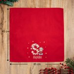 Serviette de Table en Coton Personnalisée avec Nom Personnage de Dessin Animé et Initiale Cadeau de Noël pour la Famille et les Amis