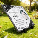 Personalised Pet Memorial Photo Garden Stone with Name and Year Courtyard Decor Pet Keepsake Gift for Pet Owners Garden Lovers