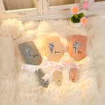 Personalised Birth Flower Bouquet Long Handle Paddle Comb with Name Birthday Wedding Gift for Ladies Girls