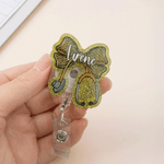 Personalized Acrylic Bow Stethoscope Badge Reel with Name  Daily Use Nurses' Day Gift for Nurses Doctors