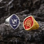 Personalized Episcopal Seal Design Bishop Ring with Text Apostolic Jewelry Pastoral Anniversary Gift for Clergy Apostle