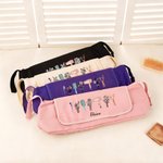 Personalized Birth Flower Bouquet Hair Tools Portable Travel Bag with Name and Heat Resistant Mat Travel Essentials Birthday Gift for Women