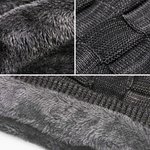 Personalised Knitted Slouchy Beanie Hat and Neck Warmer Set with Name Thick Outdoor Activity Accessory Birthday Christmas Gift for Men Women