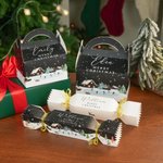 Personalized Winter Wonderland Christmas Tree Christmas Cracker Treat Box with Name Holiday Party Decor Christmas Gift for Family Kids