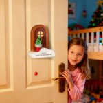 Personalisierte grüne Monster Hand Weihnachten Ornament Türklopfer mit Namen und Text Party Weihnachtsgeschenk für Familie Freunde