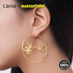 Gepersonaliseerde Schattige Staart-Springende Marsupilami Oorbellen met Naam Verjaardag Verjaardagscadeau voor Vriendin Familie | Callie × Marsupilami®