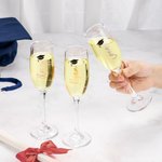 Personalized Graduation Cap Champagne Glass Handbag with Name and Text Graduation Season Gift for Graduates