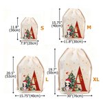 Sac de Noël personnalisé avec initiales et nom Cadeau de Noël pour la famille et les enfants