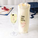 Personalized Graduation Cap Champagne Glass Handbag with Name and Text Graduation Season Gift for Graduates