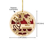 Personalized Medical Symbol Christmas Ornament with Name and Job Ttile Appreciation Christmas Gift for Nurse Doctor Medical Staff