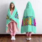 Personalisierte mehrfarbige Paisley Brief weiche Kapuzendecke mit Namen Home Decor Geburtstag Weihnachten Geschenk für Kinder Familie