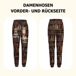 Personalisierte Sporthosen Jogginghosen im Bibliothek-Design mit Cartoon-Charakter Namen und Spruche Geburtstag Jahrestag Geschenk für Bücherwürmer