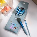 Personalised Cartoon Character Initial Makeup Brush Bag Set with Name and 8 Pcs Makeup Brushes Birthday Christmas Wedding Gift for Woman