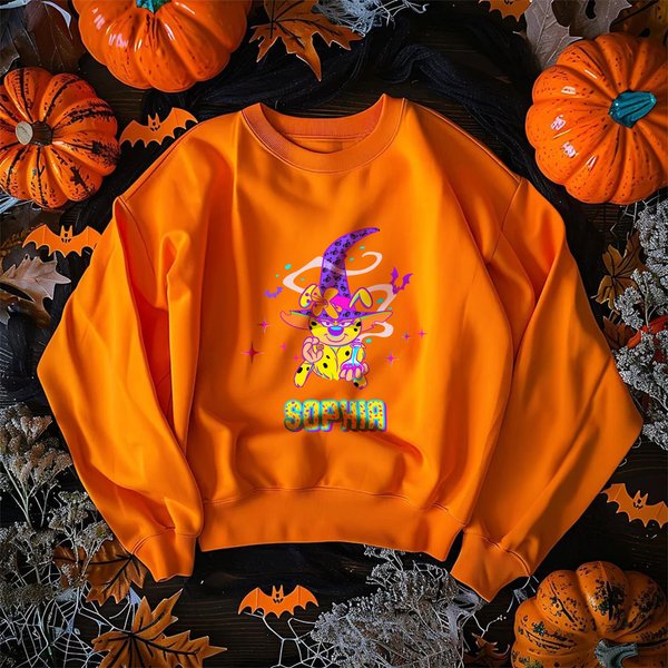 Henkilökohtainen Cartoon Bats Halloween noita Marsupilami T-paita huppari huppari nimellä Halloween lahja naisille | Callie × Marsupilami®