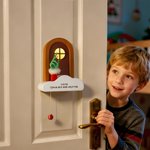 Personalisierte grüne Monster Hand Weihnachten Ornament Türklopfer mit Namen und Text Party Weihnachtsgeschenk für Familie Freunde