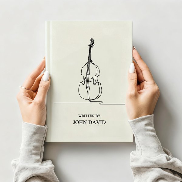Personalised Line Art Musical Instrument Design Songwriting Journal Notebook with Name and 100 Lined Pages Birthday Music Festival Gift for Musicians