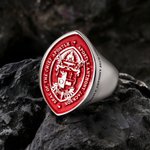 Personalized Episcopal Seal Design Bishop Ring with Text Apostolic Jewelry Pastoral Anniversary Gift for Clergy Apostle