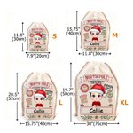 Personalizzato Polo Nord speciale servizio di pernottamento Cartoon coulisse Babbo Natale Sacco regalo con nome Bomboniere festa per bambini famiglia