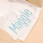 Personalized Embroidered Initial or Text Stretchy Baby Bow Headband  Baby Shower Birthday Gift for Girl Baby